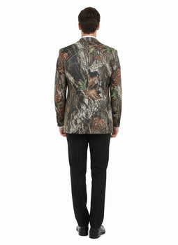 Mens Camo Sport Jacket - Camouflage Blazer - Camo Sport Coat in Green and Brown Color - Image 5