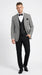 Men’s Black and White Houndstooth Gatsby Inspired Suit – Vintage Style Formal Suit for Wedding, Prom and Classic Events Blazer + Black vest + Black Pants