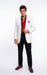 Tony Montana’s White Blazer Red Shirt Black Pants – Men’s White Blazer Outfit with Red Shirt and Black Trousers for Party, Wedding and Vintage Style Wear