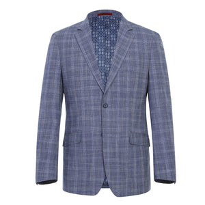 Renoi Designer Suit 293-24 Men's Slim Fit Checked Suits