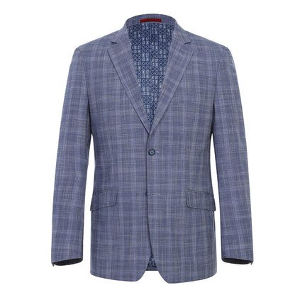 Renoi Designer Suit 293-24 Men's Slim Fit Checked Suits