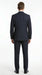 Italian Made By Statment - 100% Wool Fabric Super 150's  Banker Pinstripe in Navy Charcoal Black 2 Button Suit Modern Fit 2 Buttons Notch Lapel