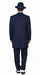 Mens 1920s Navy Blue Zoot Suit – Vintage Gangster 3-Piece Long Jacket Suit Classic Fit Pleated Pants