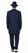 Mens 1920s Navy Blue Zoot Suit – Vintage Gangster 3-Piece Long Jacket Suit Classic Fit Pleated Pants