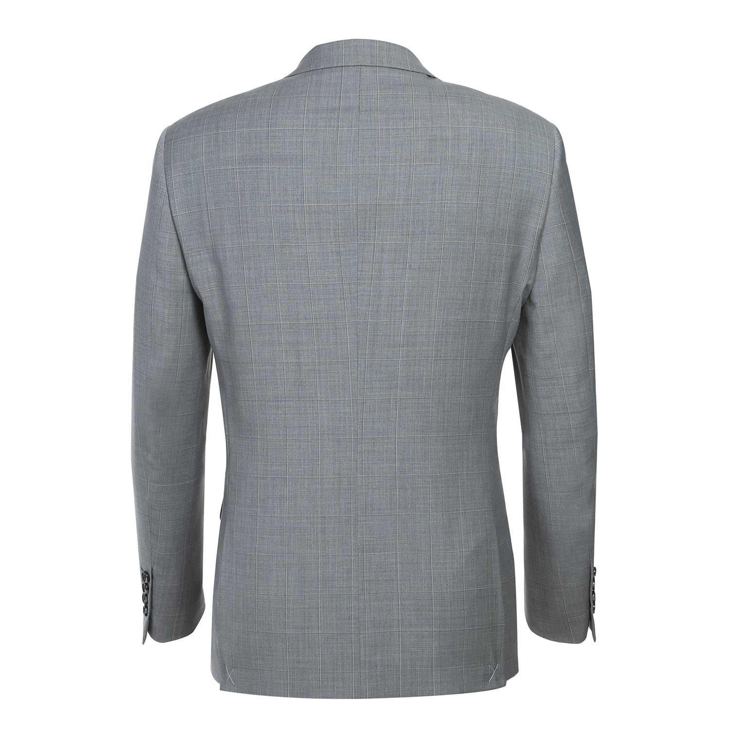 564-1 Men's Classic Fit Wool Blend Stretch Checked Suit - Image 2