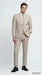 Mens Sand Beige 3 Piece Suit – Double breasted Vest Formal Suit Set  and Dress Pants in Champaign Natural Summer Color