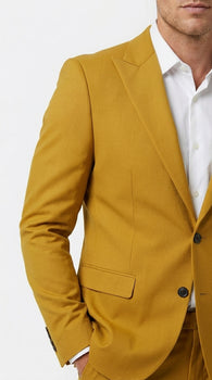 Men’s Gold Mustard Color Suit – Wedding & Prom Formal Suit Outfit, Modern Blazer and Pants