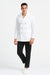 Men’s White Double-Breasted Peacoat Jacket – Classic Stylish Outerwear Wool Fabric Slim Fitted