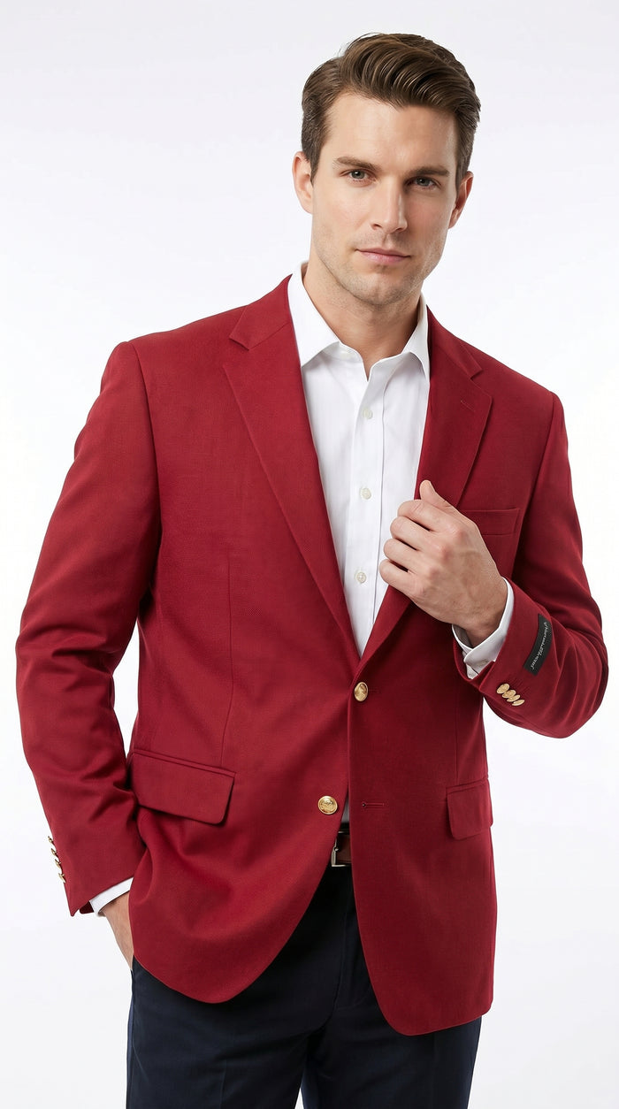 Men’s Burgundy Wine Maroon Dress Casual Blazer with Notch Lapel, Designer Fashion Sportscoat