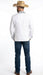 Men’s White Western Blazer with Black Trim – Classic Cowboy Style