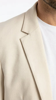 Men’s Off White Casual Blazer – Classic Western Style Lightweight Summer Cowboy Jacket Casual Ivory Cream Color