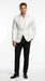 Men’s White Paisley Disco Blazer 1980s Style Jacket – Shawl Lapel Formal Party Blazer, Elegant Masquerade Club Wear, Stylish Evening Outfit