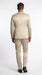 Mens 3-Piece Slim-Fit Shiny All Satin Suit Champagne