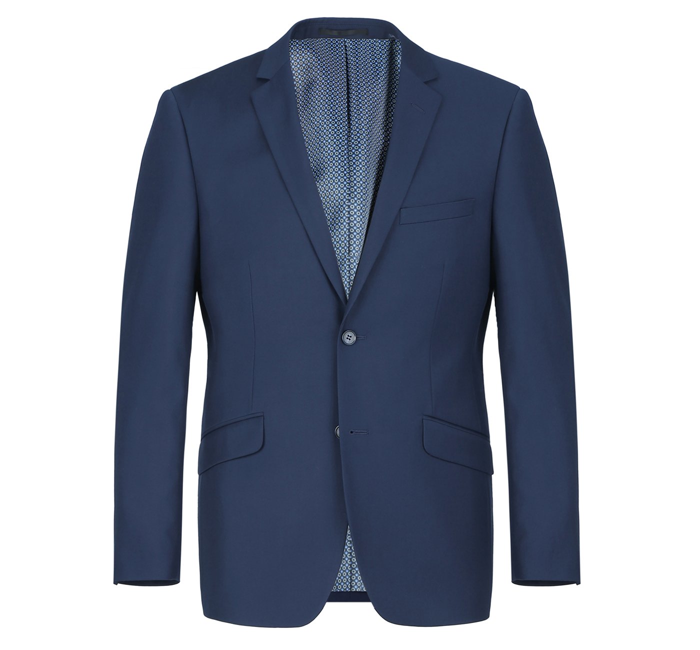 Renoi Designer Suit 2110-19 Men's Slim Fit Solid Stretch 2-Piece Suit
