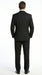 Men’s Black Pinstripe Double Breasted Suit – Peak Lapel Classic Fit Formal Business Conservative settle stripe