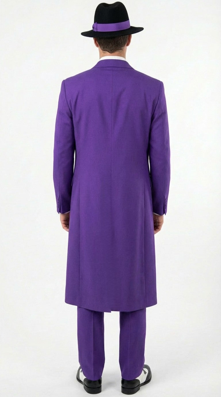 Pimp Halloween Joker Costume Purple Zoot Suit for Men