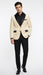 Men’s Ivory Dinner Jacket - Cream Velvet Blazer with Black Satin Lapel | Wedding and Party Formal Sport Coat in off white