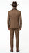 Men’s Brown Pinstripe Western Cowboy Tuxedo, Contrast Shawl Lapel Formal Suit for Weddings, Prom, Parties, and Special Occasions