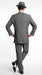 Men’s Grey Pinstripe 1920s Gangster 3 Piece Suit, Contrast Lapel Vintage Formal Suit for Parties, Prom, Weddings, and Theme Events