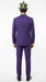 Men’s Purple Pinstripe Mardi Gras Suit | Three Piece Carnival Formal Suit with Vest