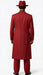Men’s 1920s Red Zoot Suit – Long Mafia Gangster Three-Piece Vintage Outfit Zuit Pachuco Style