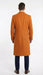 Men’s Orange - Rust Wool Blend Long Overcoat – Topcoat Carcoat Topcoat
