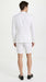 Men’s White Summer Suit with Shorts, 2 Piece Linen Style Wedding Beach Short Suit Set double breasted style