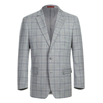 293-23 Men's Classic Fit Checked Suits - Image 2