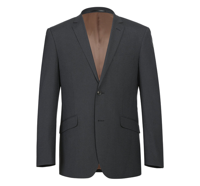 Renoi Designer Suit 293-9 Men's Two Piece Slim Fit Stretch Dress Suit