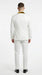 Men’s White Paisley 3 Piece With Vest Prom Tuxedo with Gold Velvet Shawl Lapel, Formal Wedding Suit Set