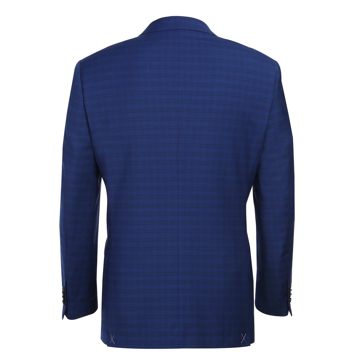 564-2 Men's Classic Fit Wool Blend Checked Suit - Image 2