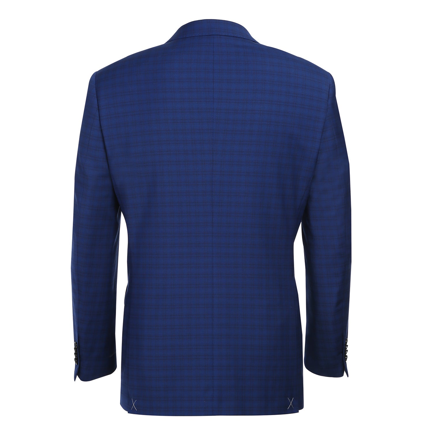 564-2 Men's Classic Fit Wool Blend Checked Suit - Image 2