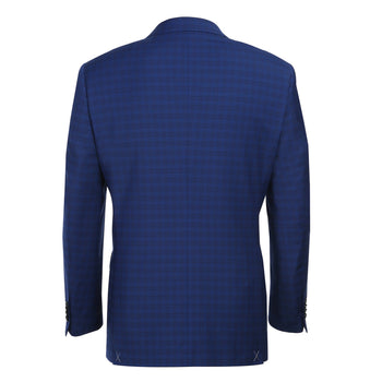 564-2 Men's Classic Fit Wool Blend Checked Suit - Image 2