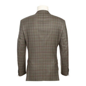 563-12 Men's Slim Fit Wool Checked Suits - Image 2