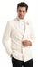 Men’s Ivory Double Breasted Dinner Jacket, Peak Lapel Formal Wedding Prom Tuxedo Blazer in cream off white color