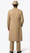 Men’s 1920s Beige Zoot Suit – Long Mafia Gangster Three-Piece Suit in Tan Khaki Color 40 inch Zuit Pachuco Suit