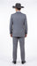 Men's Medium Grey Western 3-Piece Tuxedo Suit with Vest – Cowboy Style Formal Country Outfit