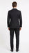 Men’s Black Double Breasted Evening Wear Suit with Satin Shawl Lapel and Red Pocket Square