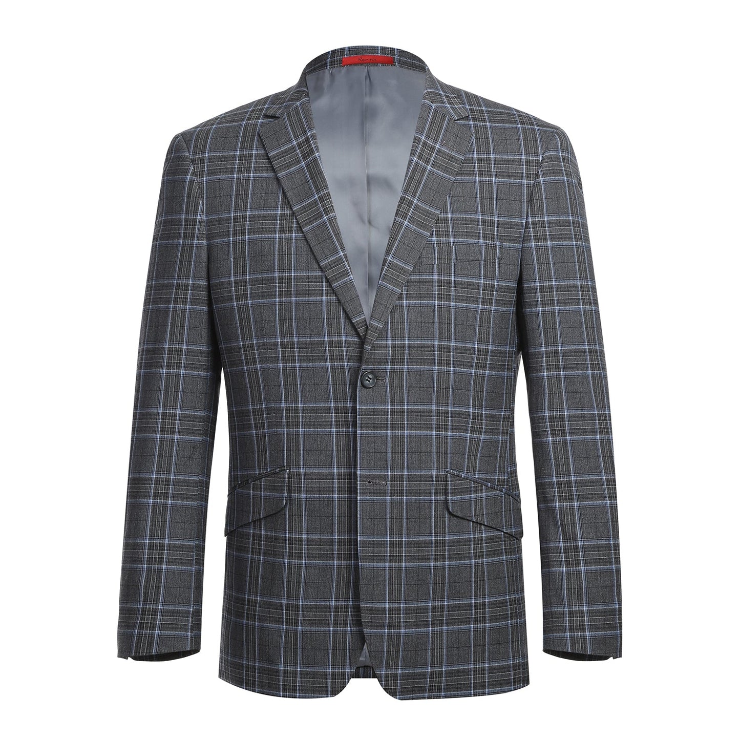 293-28 Men's Slim Fit Checked Suits - Image 2