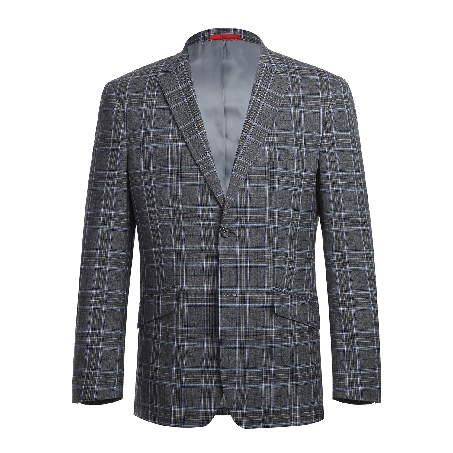 293-28 Men's Slim Fit Checked Suits - Image 2