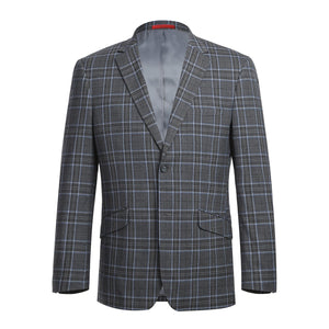 293-28 Men's Slim Fit Checked Suits - Image 2