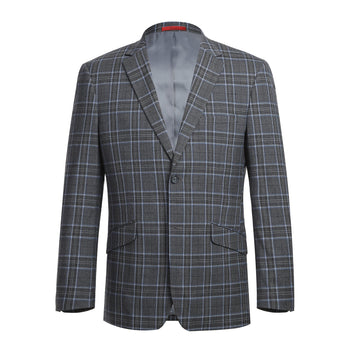 293-28 Men's Slim Fit Checked Suits - Image 2