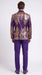 Men’s Purple and Gold Sequin Suit with Pants – Luxury Prom, Wedding and Party Blazer