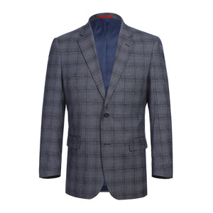 293-30 Men's Classic Fit Checked Suits - Image 2