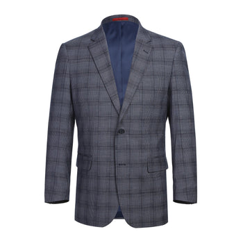 293-30 Men's Classic Fit Checked Suits - Image 2