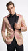 Men’s Rose Gold Tuxedo Jacket – Black Peak Lapel Wedding, Prom and Formal Dinner Blazer
