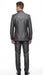 Mens Charcoal Gray Suit With Sheen -  | Shiny Texture Fabric Three Piece Wedding and Party Business