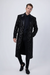 Men’s Black Sequin Long Coat with Satin Shawl Lapel – Luxury Statement Evening Overcoat