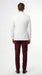 Men’s White and Burgundy 3 Piece Tuxedo Suit, Vested Formal Wedding Prom Dinner Suit Set bowtie included