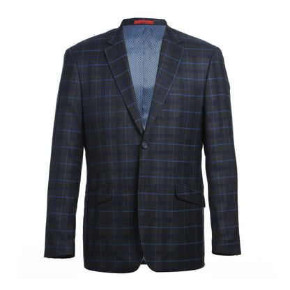 293-27 Men's Classic Fit Checked Suits - Image 2